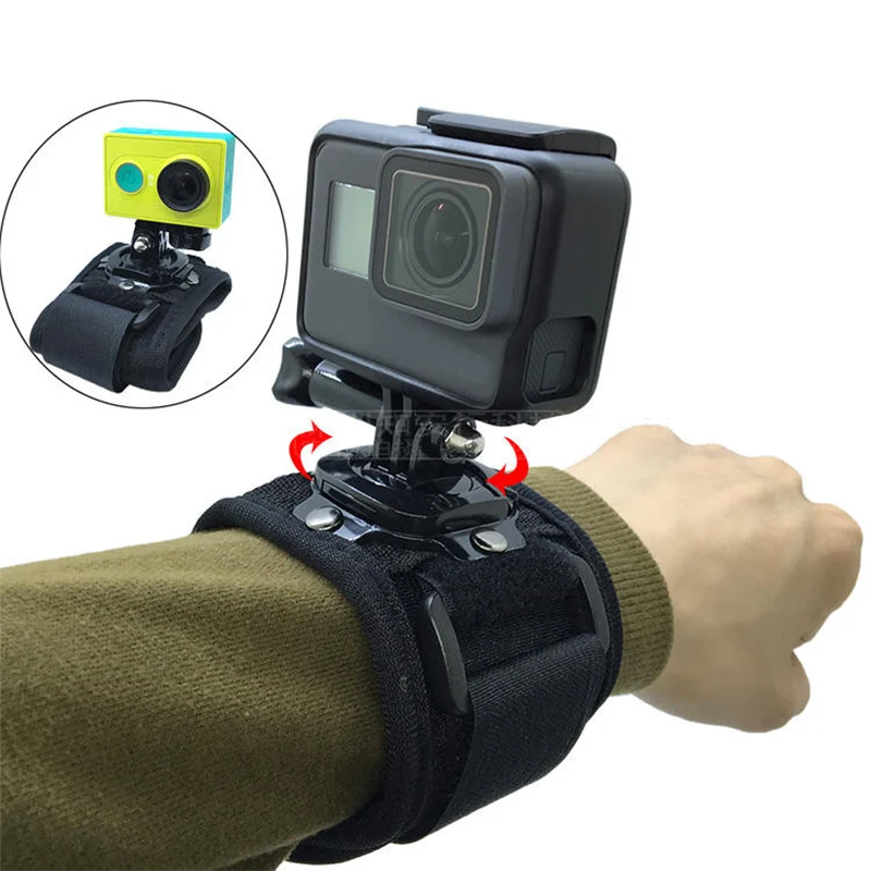 

360 Degree Rotation Hand Wrist Strap for GoPro Hero 11 10 9 8 7 5 6 4 Yi 4K DJI Action 3 2 EKEN Arm Band Belt Go Pro Accessories