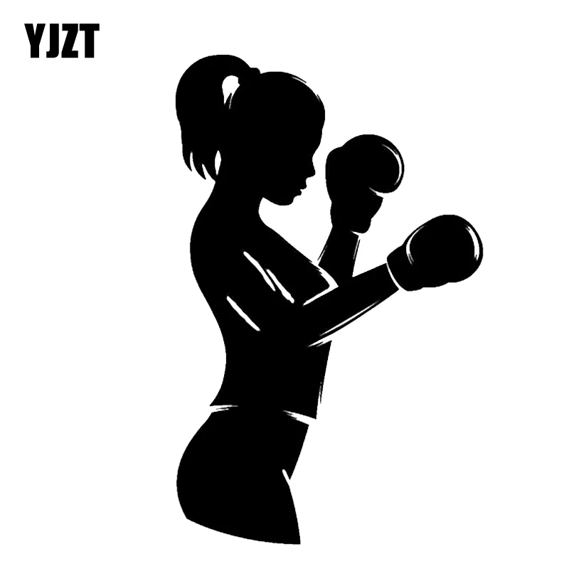 

YJZT, 10,7*17,1 см, декор для боксерской спортсменов, автомобильная виниловая наклейка, графический высококачественный цвет, черный/серебристый ц...