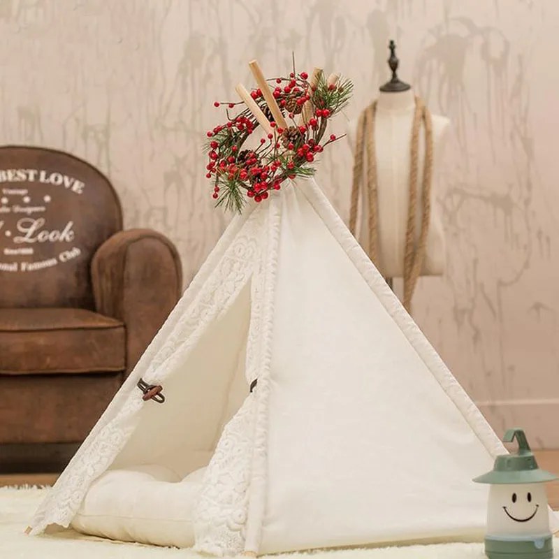 Кружевное хлопковое гнездо для питомцев щенков кошек котят игрушечный домик