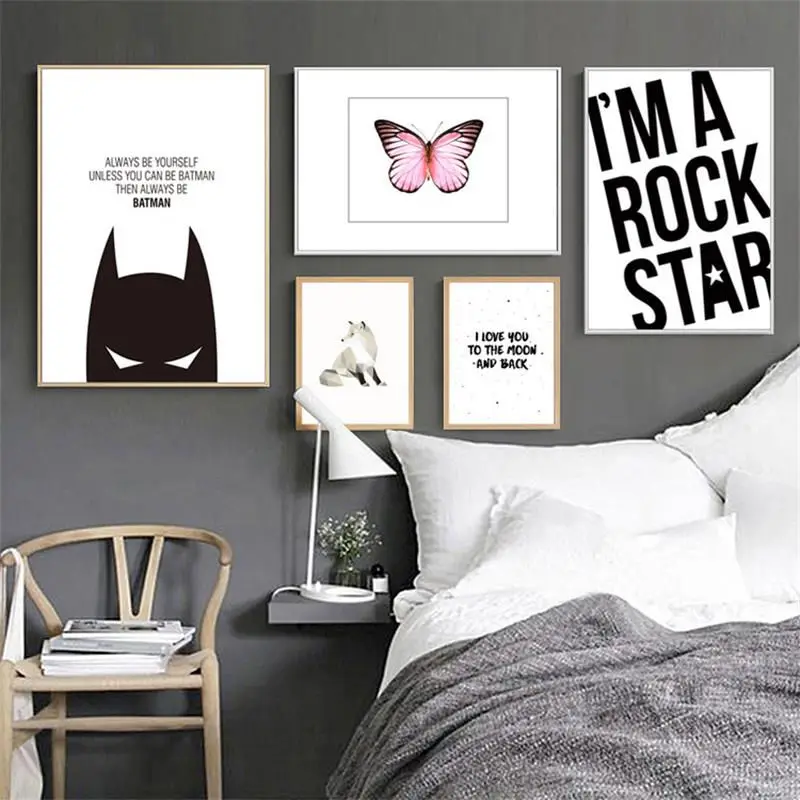 Nordic Canvas Painting Home Decor Letter Picture Wall Art Quote Print Living Room Bedroom Modern Europe Minimalist | Дом и сад