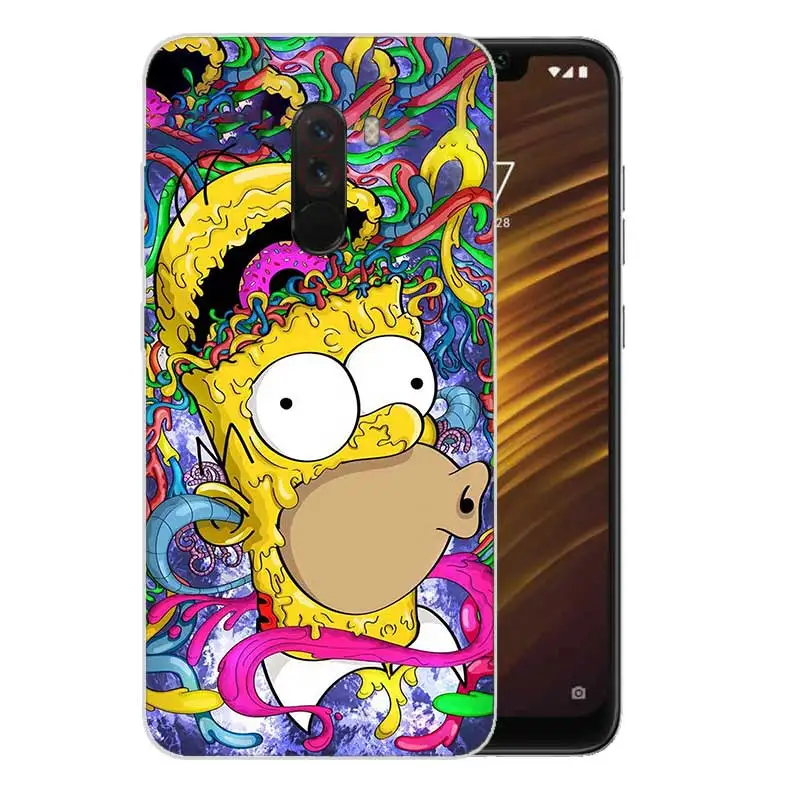 Силиконовый чехол Homer J. Simpson с принтом для Xiaomi Pocophone F1 Mi 5S Plus 5X 6X A1 A2 8 lite 9 SE Max 3 Pro Note 2 |