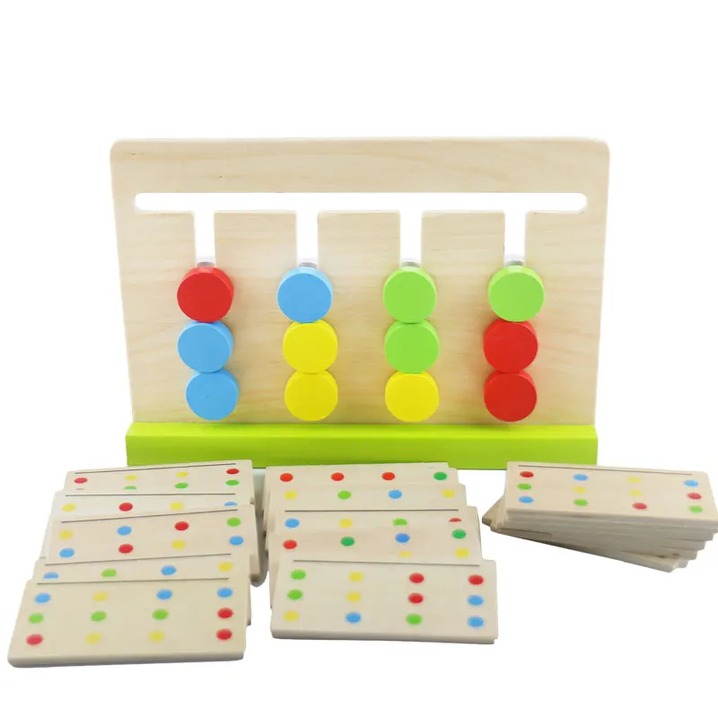 

Wooden Montessori Toys Montessori Four Colors Game Preschool Educational Learning Toys Juguetes Brinquedos MI2664H