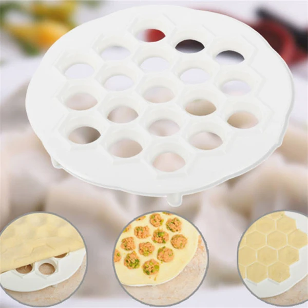 Дизайн, кухонный самодельный быстрый инструмент для пельменей Jiaozi, кондитерский инструмент, пластиковая 19 отверстий, формочка для приготовления пельменей