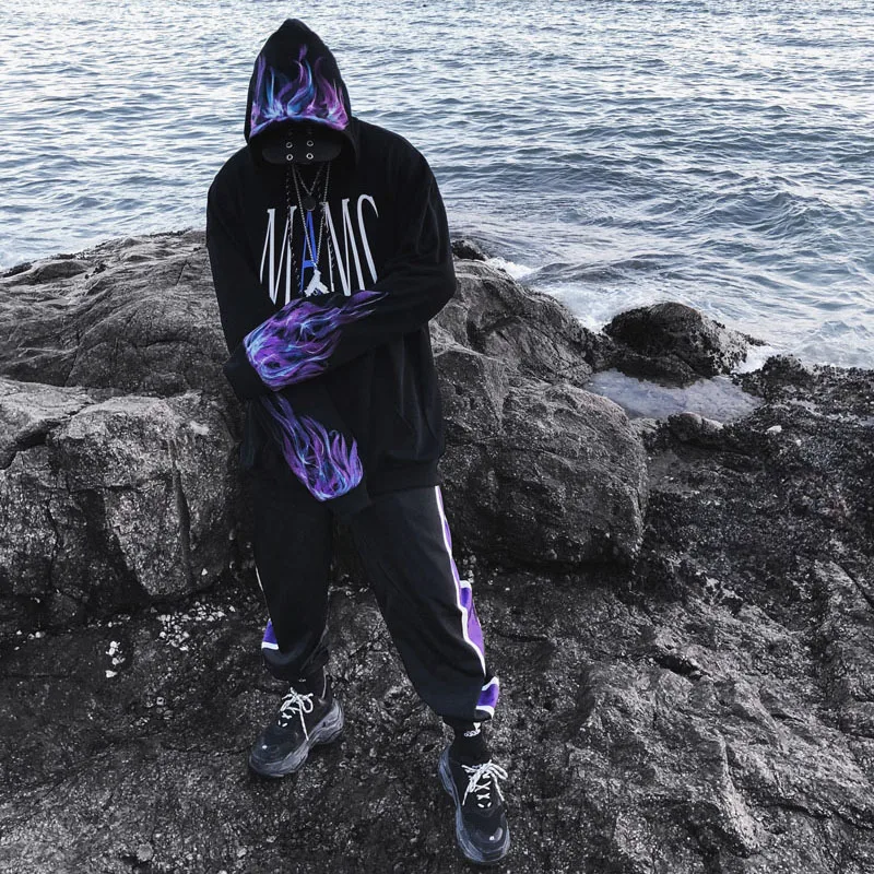 Прямая доставка Гонконг уличный толстовки Oversize хип-хоп Стиль Swag Tyga балахон осень