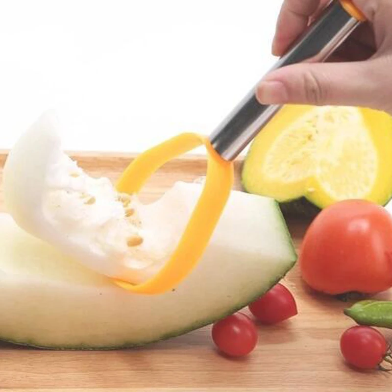 Многофункциональный шарик из нержавеющей стали для копания фруктов трех частей