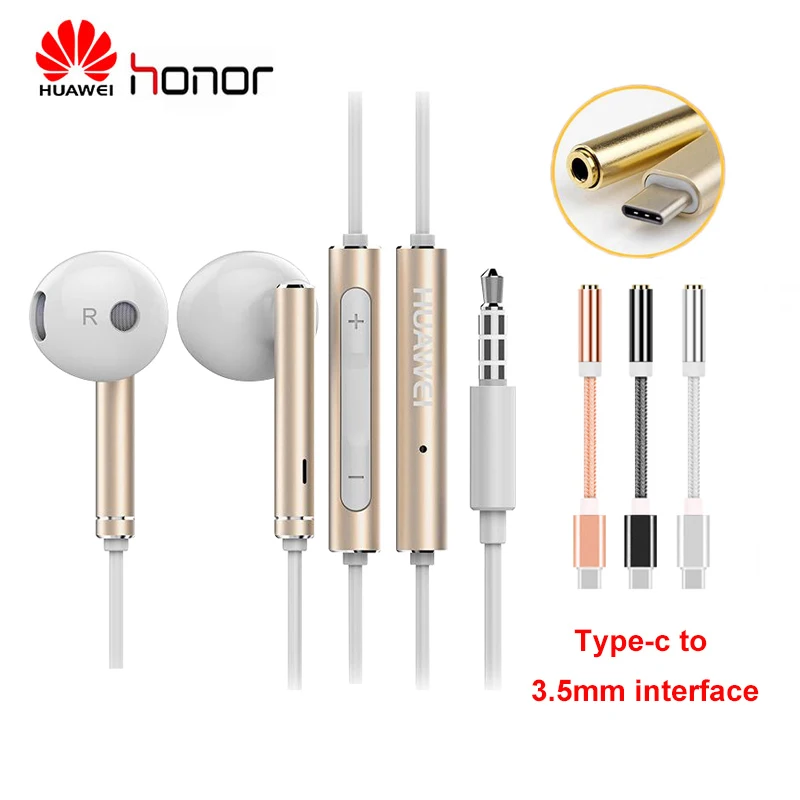 Профессиональные наушники huawei AM116 с интерфейсом type C Серебристые/черные/Золотые
