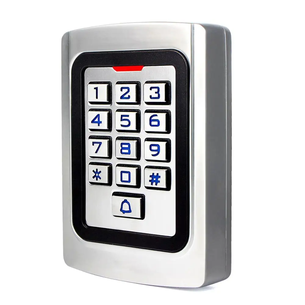 Weather proof Standalone 125KHZ RFID Reader & Keypad Pin code Door gate lock opener Access Control Metal Keypad Case