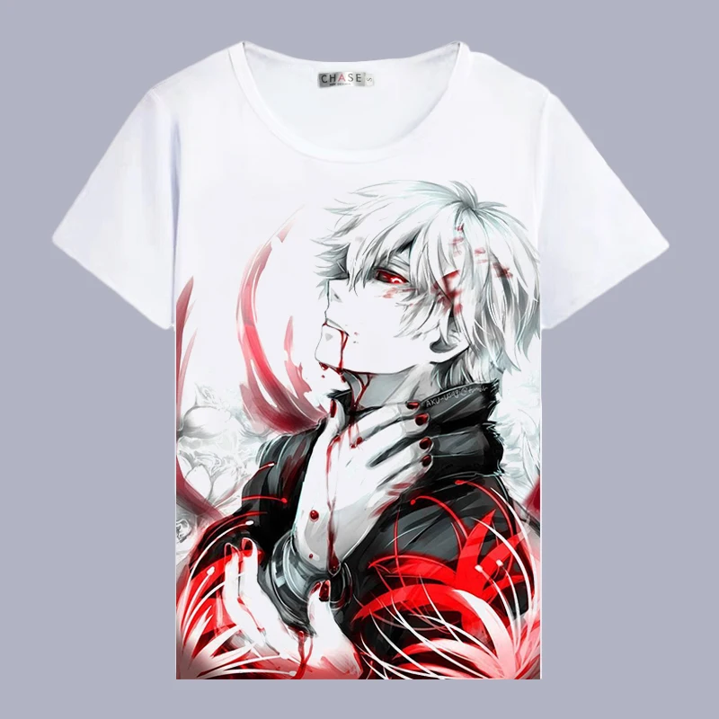Футболка для костюмированной вечеринки Tokyo Ghoul футболка японского аниме Kaneki Ken