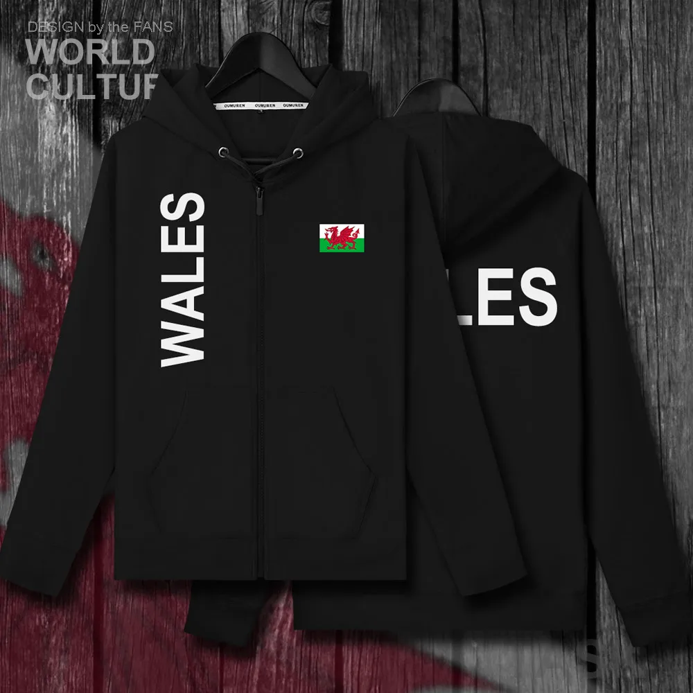 Мужские флисовые толстовки Wales Cymru зимние куртки на молнии с капюшоном одежда для