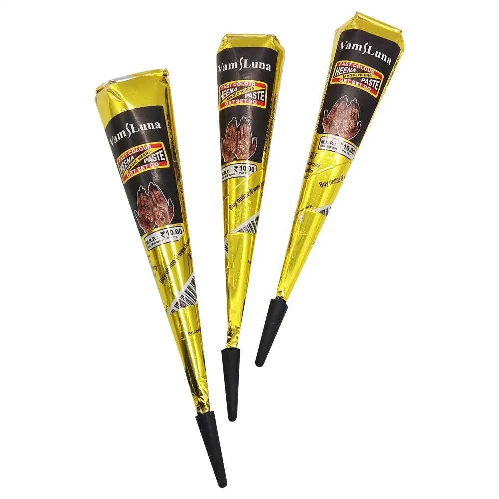 3 шт. Чёрная хна в конусах для мехенди - тату временные | Красота и здоровье