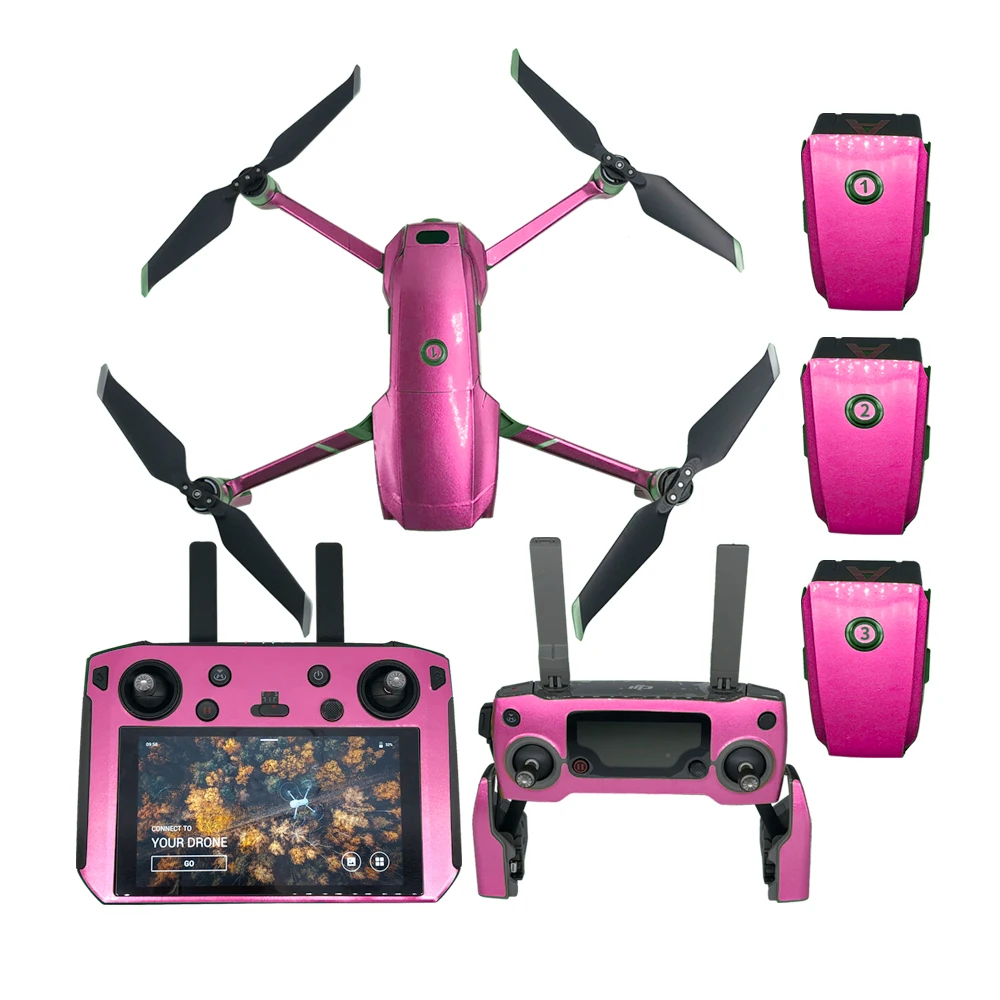 Смарт-контроллер наклейка для DJI MAVIC 2 PRO Zoom Водонепроницаемый Флуоресцентный Роскошные наклейки на кожу пленка 4 батареи метки на руку