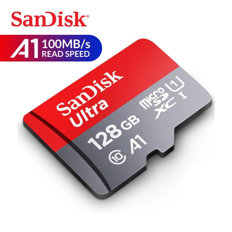 Двойной Флеш накопитель SanDisk Ultra карты памяти microSDXC UHS I micro SD 128 ГБ 100 МБ/с. C10 U1 A1 TF