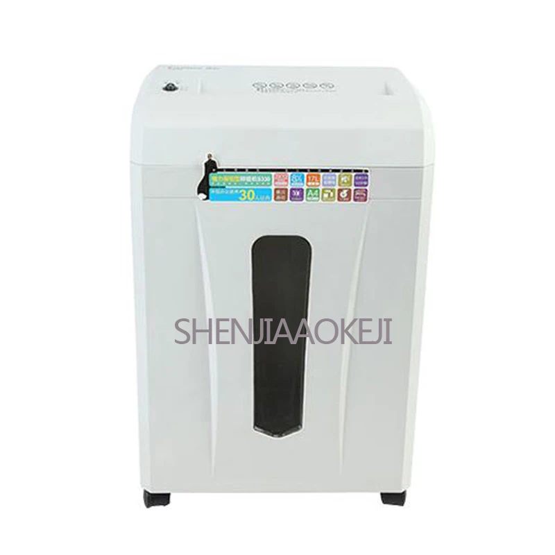 17L Electric Shredder Mute Large Capacity Super Shredding Ability Office Home Paper Document Grinder Crusher Destroyer 1pc