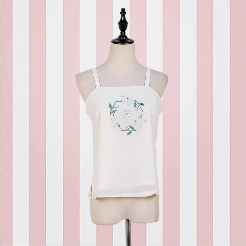 Японский стиль 2018 летние новые женские наборы Винтаж низкие вышитые Maiden серии L78