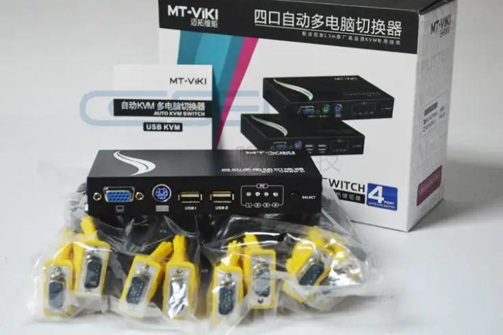 MT 471UK L 4 портовый USB PS/2 квм автоматический переключатель кнопка или Hotkey для
