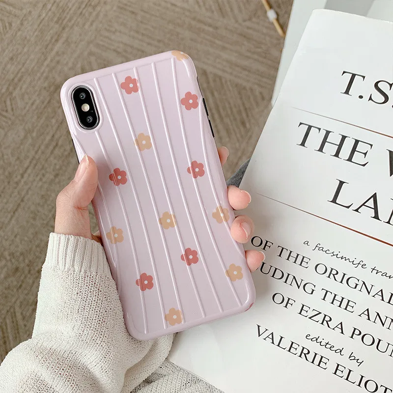 Карамельный цвет милые цветы волна точка телефон чехол для iPhone 7 Puls 6 6S 8 X XR Xsmax