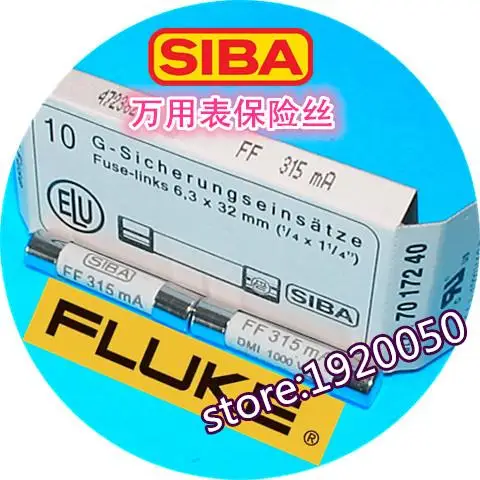 FLUKE тестер изоляции предохранитель трубки FF315mA 315mA 1000 В F1508/1503/1507 6 3*32|fuse tube|tube fuse1000v
