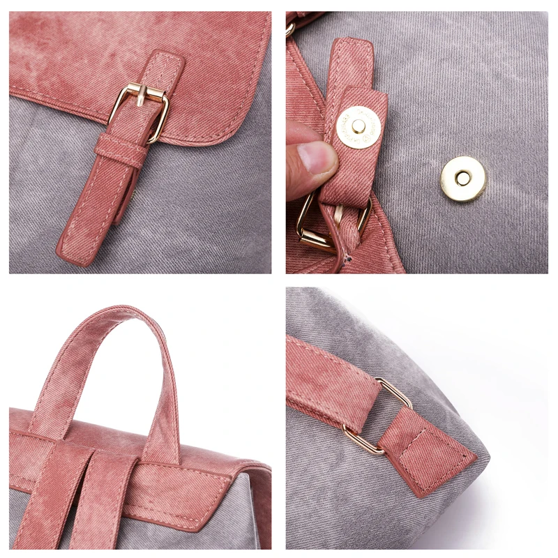 

BONAMIE Women Backpacks Fashion Panelled Color Causal Lady Rucksack High Quality PU Leather Female School Bags for Girls Bagpack