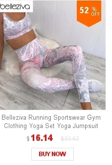 Belleziva, камуфляжные спортивные Комбинезоны для йоги, женские, сексуальные, без рукавов, одежда для спортзала, женские, сексуальные, для бега, тонкие, спортивные костюмы, танцевальный набор