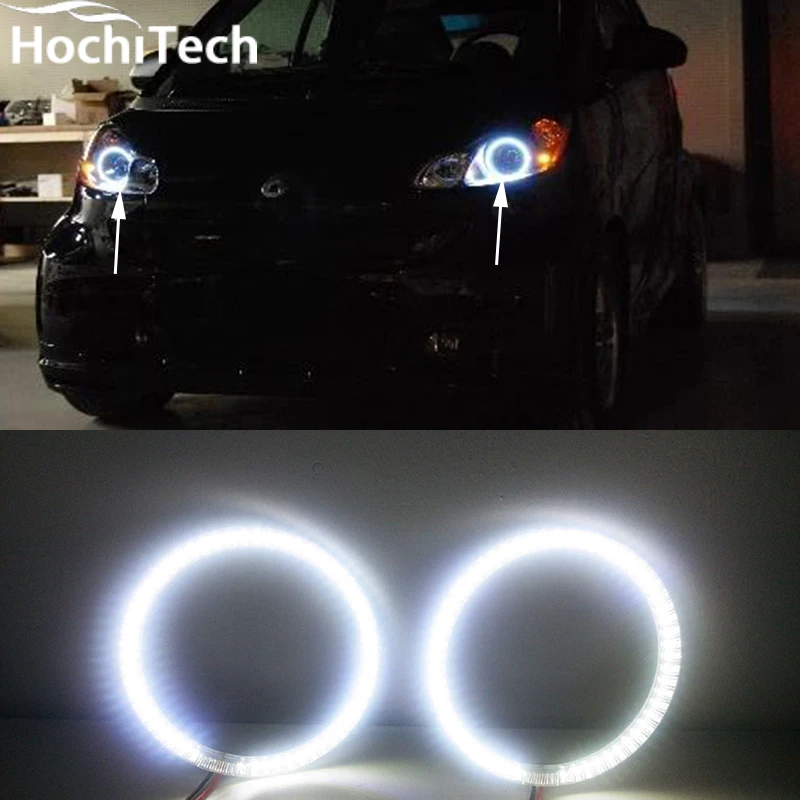 Отличные SMD 5050 светодиодный Белый Фар halo ангел демон глаза комплект для Smart Fortwo W451