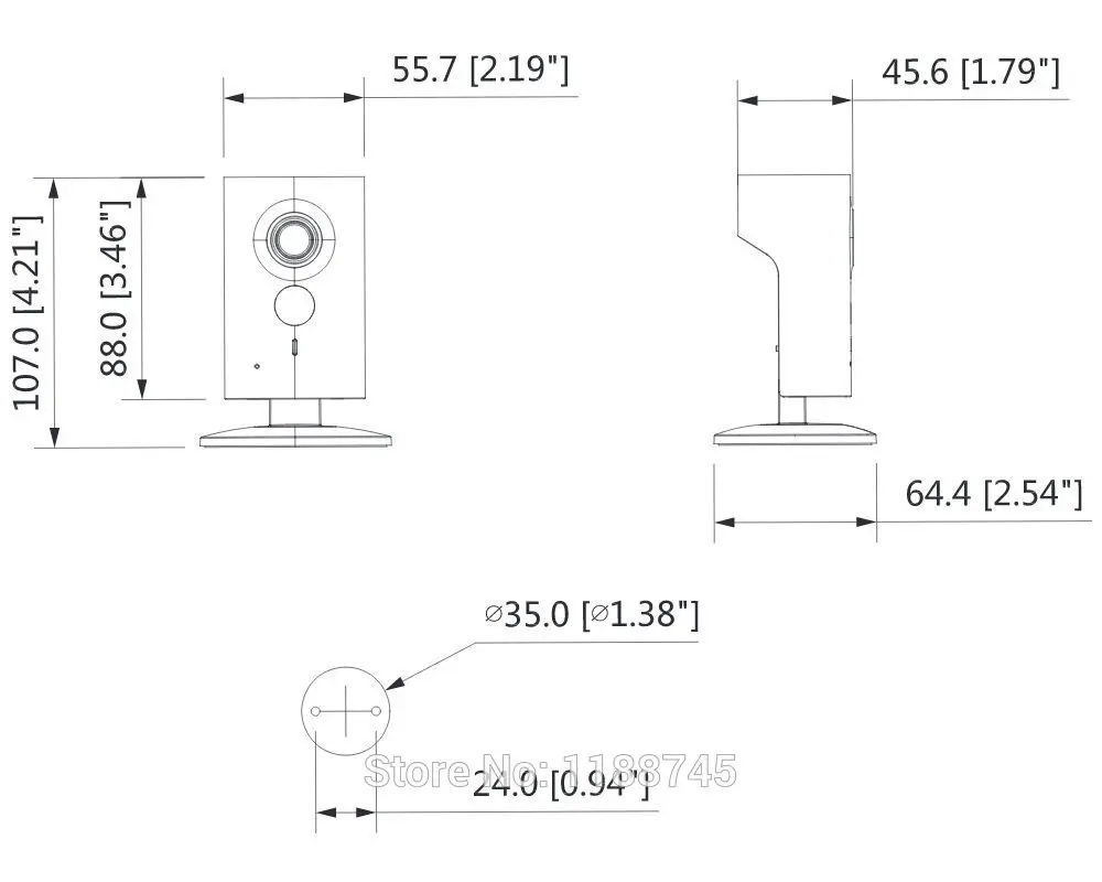DH 3MP WiFi камера pt IPC-C35 1080 P внутренняя сеть безопасности мини детский монитор