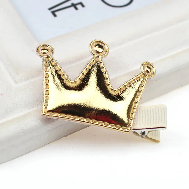 Cute Style Hair Accessories New Design Leather Shiny Star Baby Girls Crown Hairpins kids accessories Clip | Детская одежда и обувь