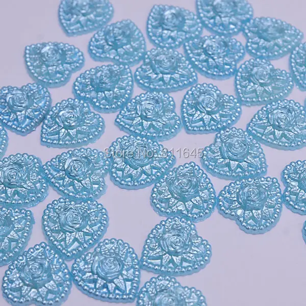 24 шт. жемчужные бусины с плоской задней стороной 17 мм|pearl beads|beads heartflatback flowers |