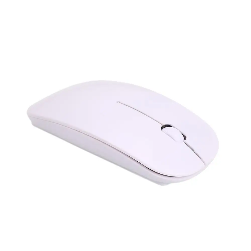 Белый Amzdeal беспроводная мышь 2,4 ГГц 10 м 1200 dpi оптическая игровая мышь портативная ультра тонкая компьютерная планшет Mac - Цвет: Белый