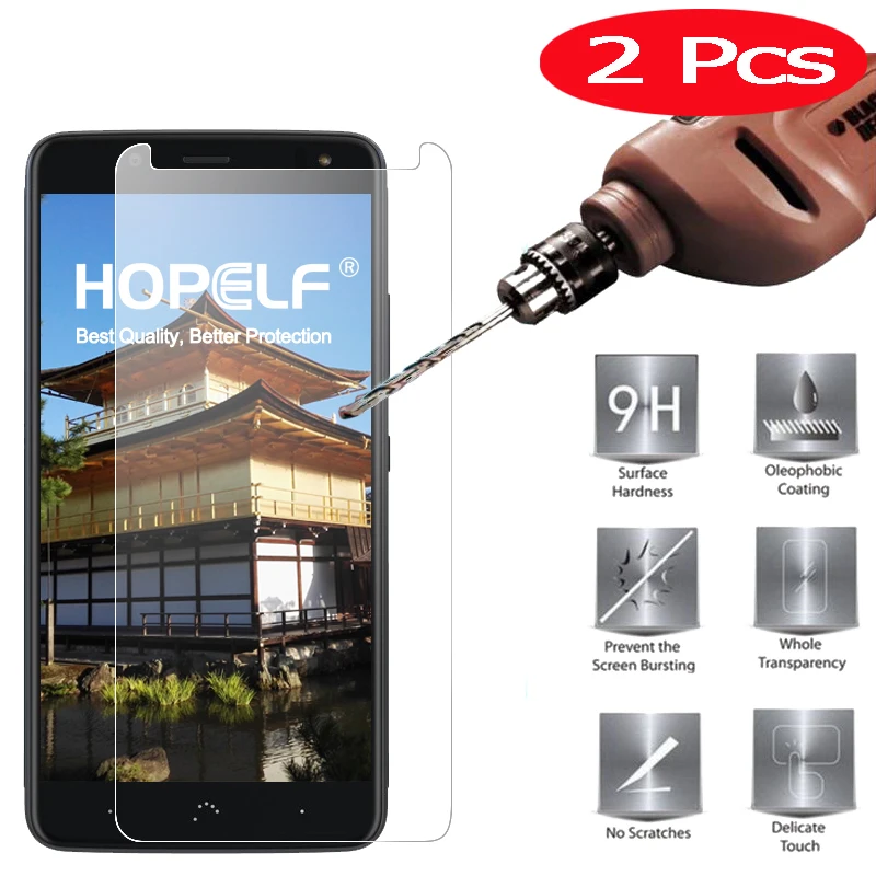 2 шт. защитная пленка HOPELF для BQ Aquaris V закаленное стекло Plus 2.5D 9 H Plus|screen protector|phone