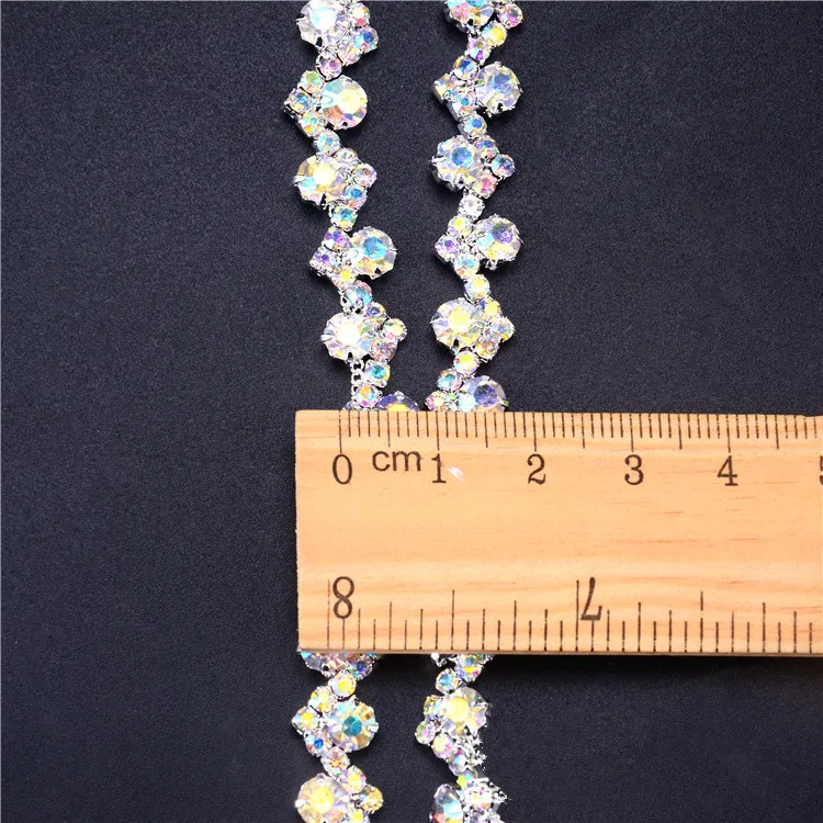 9 мм Ширина серебро усеяны искусственными драгоценными камнями Круглой формы в