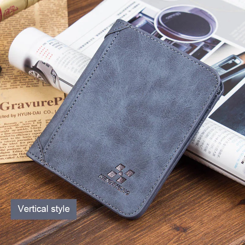 Лидер продаж Для мужчин из искусственной кожи бумажник тонкий Hipster Винтаж