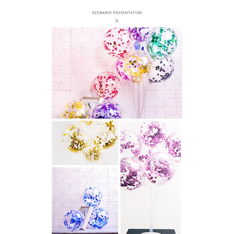 100 шт./лот прозрачные воздушные шары с конфетти и блестками свадебные вечерние