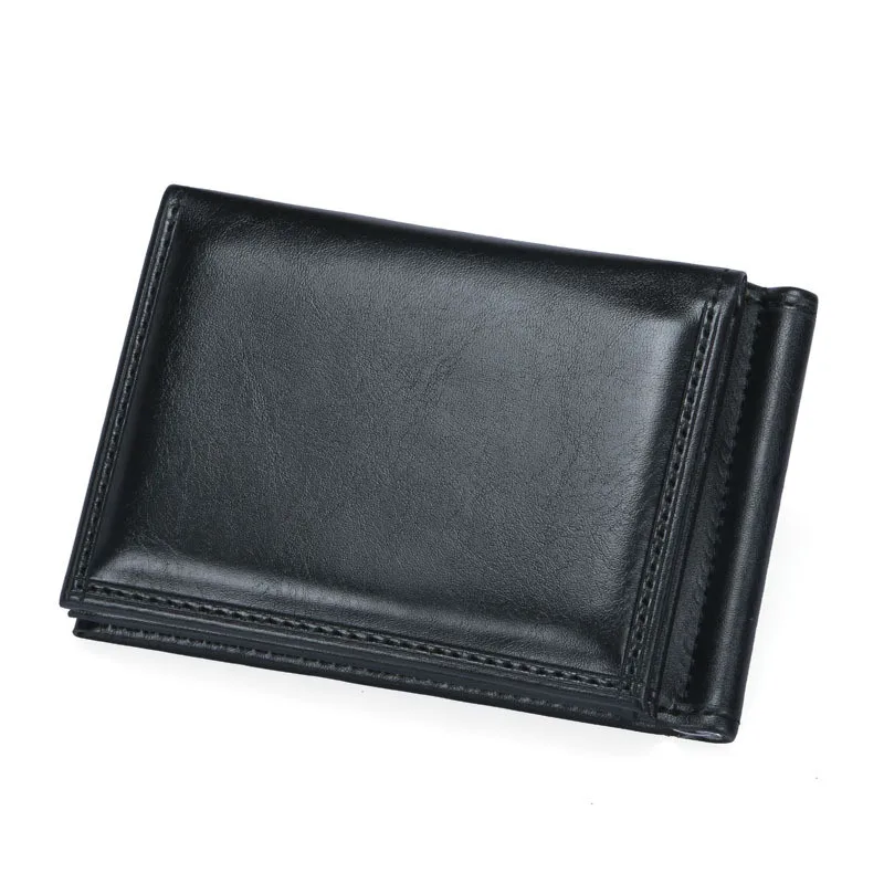 

XZXBBAG Men Fashion Hasp Card ID Holders Male PU Leather Business Folding Wallet Cash Clips Multiple Card Bag Money Clip XB489