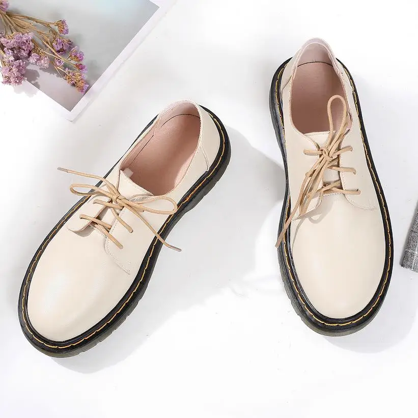 Женские туфли-оксфорды в английском стиле модная Осенняя обувь женская на