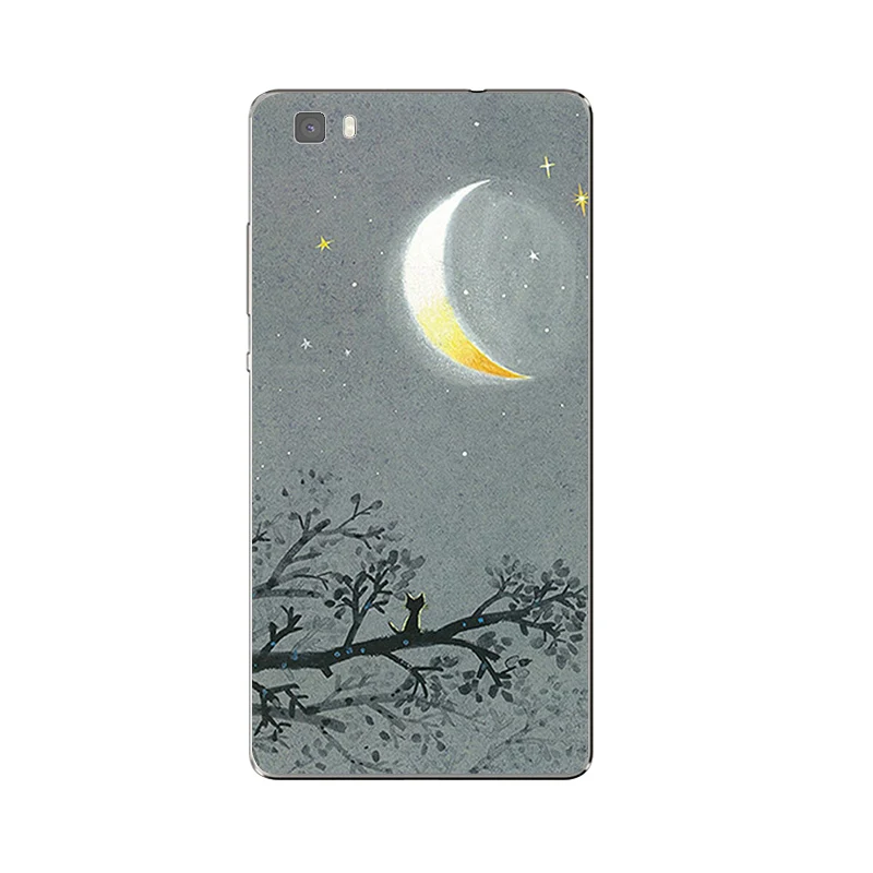 Чехлы сделай сам для Huawei P8 Lite 2017 чехол телефона P8/P8Lite Mate8 10 мягкий TPU Moon Space Printing |