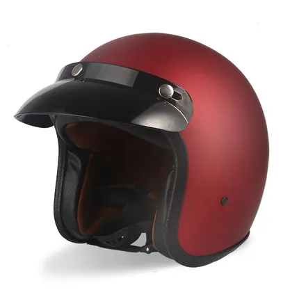 Мото rcycle шлем реактивный винтажный с открытым лицом Ретро 3/4 Половинный casco Moto