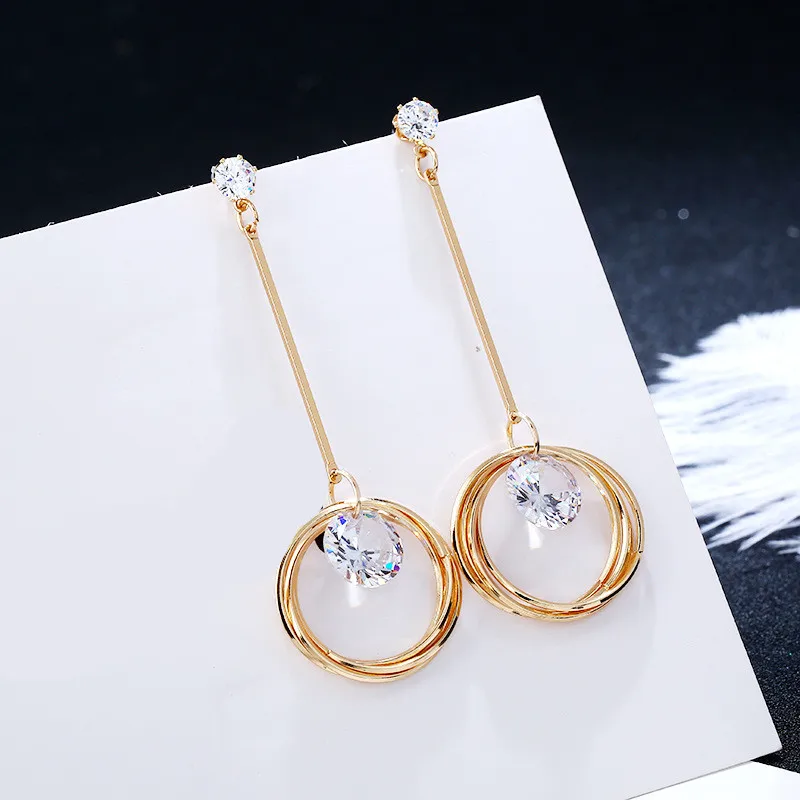 ZCHLGR корейские модные длинные наклонные геометрический Асимметричный горный