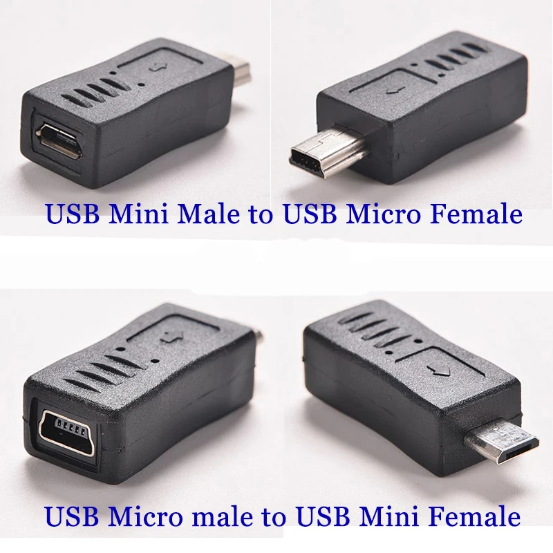 10 шт./лот высококачественный переходник с Micro USB Мама на Mini папа адаптер для