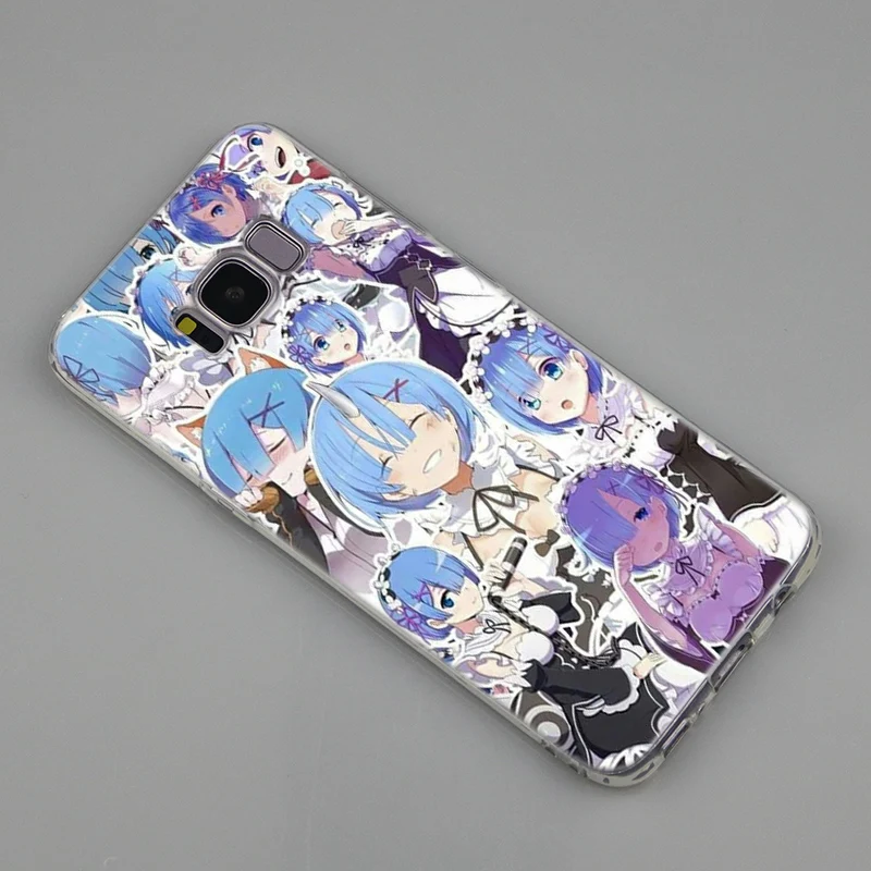 Аниме ReZERO Ram Rem Мягкий силиконовый чехол для Samsung Galaxy Note 10 Plus 5 S8 S9 S10 5G S6 S7 Edge S5 S10e