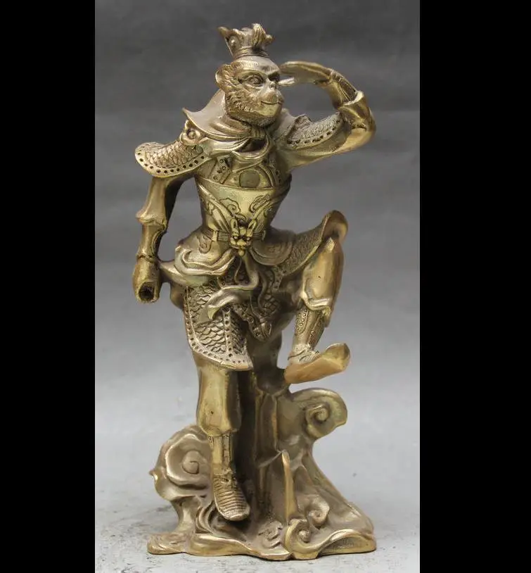 626399 &lt+ + 10 &quotКитайская мифологическая латунная красивая скульптура короля