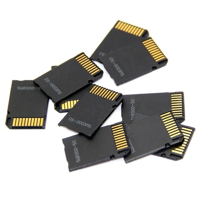 50 шт./лот SDHC TF на MS адаптер преобразователь карт памяти Pro Duo Reader для PSP 1000 2000 3000|tf