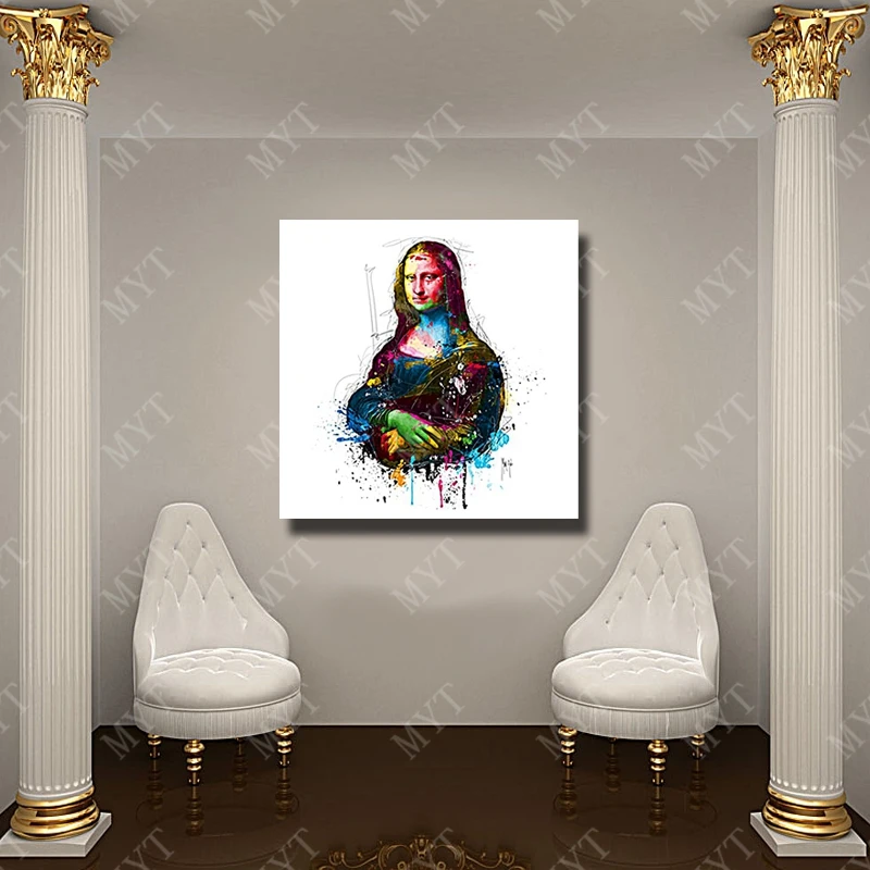 Новый дизайн картина маслом изображающая фигуру Улыбка Моны Лизы Знаменитые