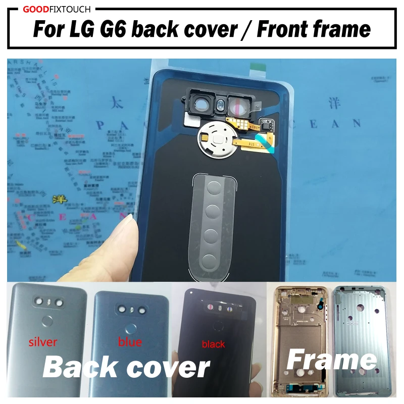 Для LG G6 передняя рамка Лицевая панель Корпус чехол с задней крышкой Аккумулятора