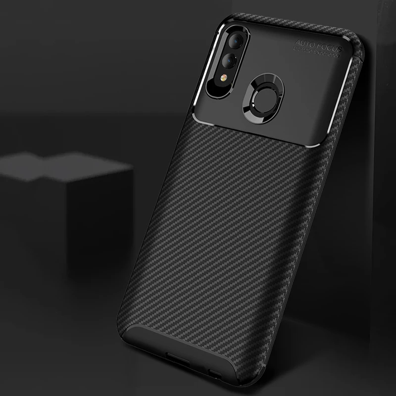 Для Huawei P Smart 2019 чехол из углеродного волокна Мягкий Силиконовый противоударный
