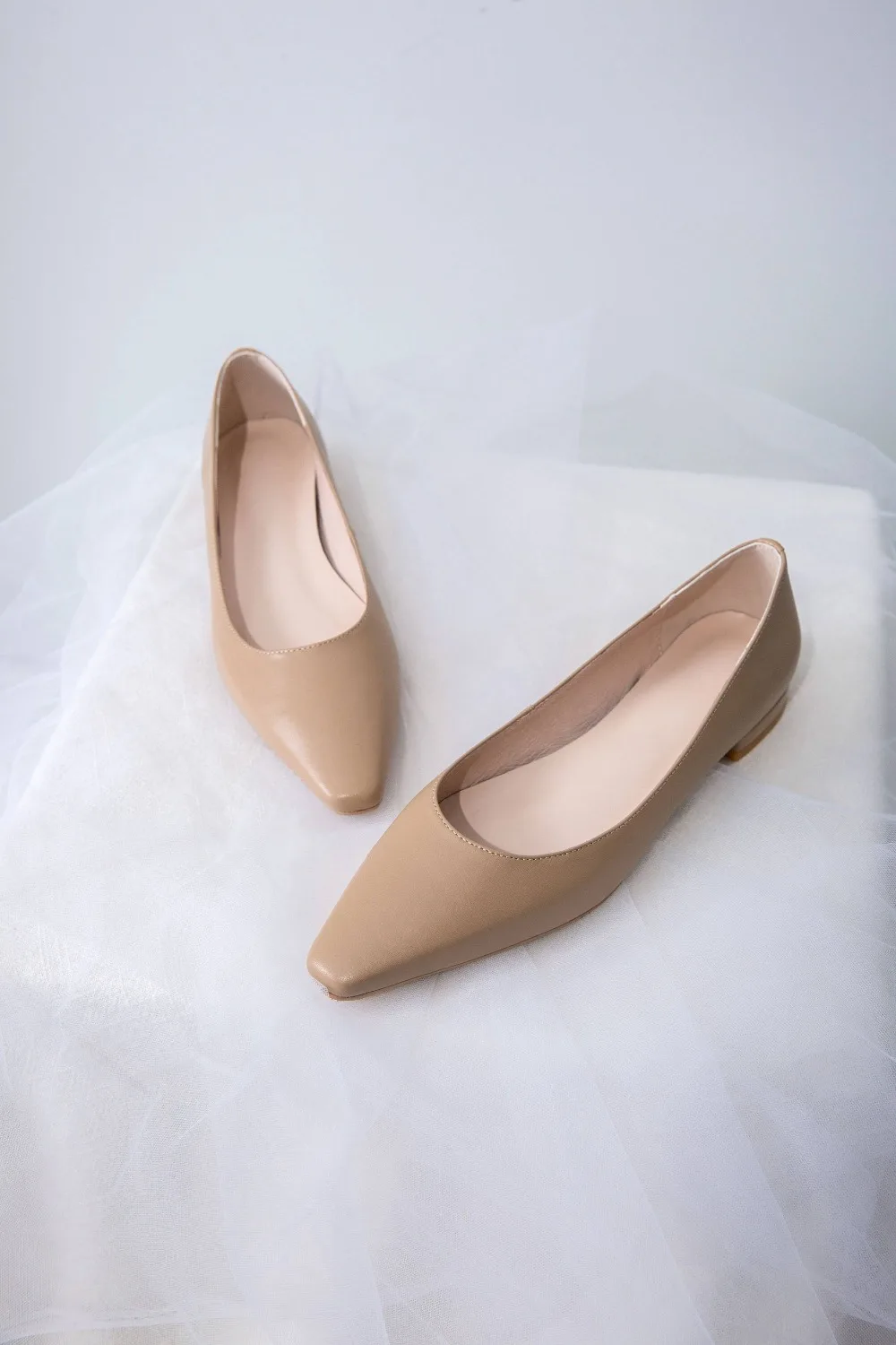 New hand-sewn leather full grain leather vintage pregnant woman loafers slip on suqare toe driving comfortable grandma shoes L05