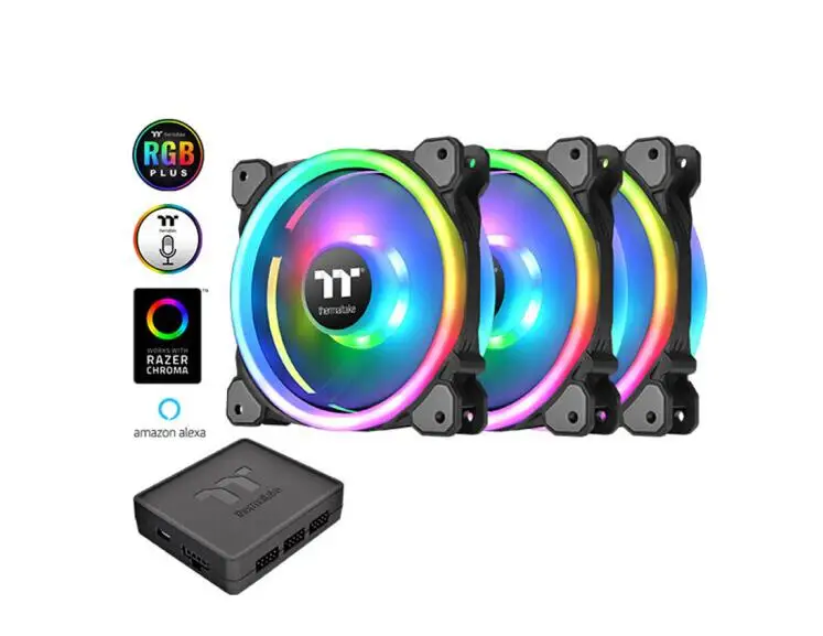 Блок управления синхронизацией Tt sync box цифровой блок управления ASUS/Gigabyte/MSI/светодиодный светильник с программным управлением - Цвет лезвия: with Riing Trio 12