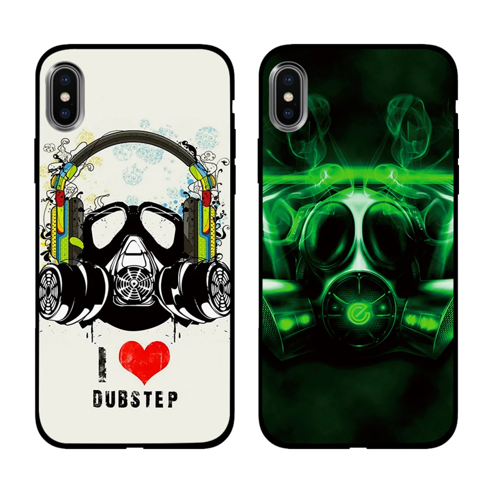 Dubstep противогаз Мягкий ТПУ чехол для Apple iPhone 6 6S 7 8 Plus 5 5S SE X XS MAX XR силиконовые чехлы |