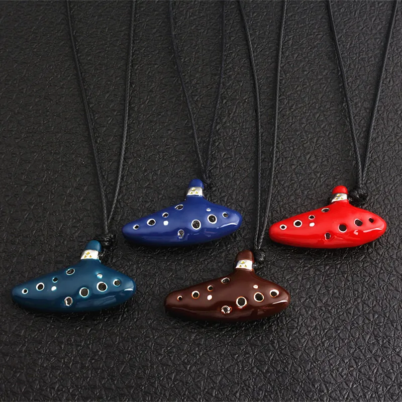 The Legend of Zelda Cosplay Ocarina Classical Mini Ocarina Music Instrument Bright Glaze Pottery Woodwind Instrument Gift