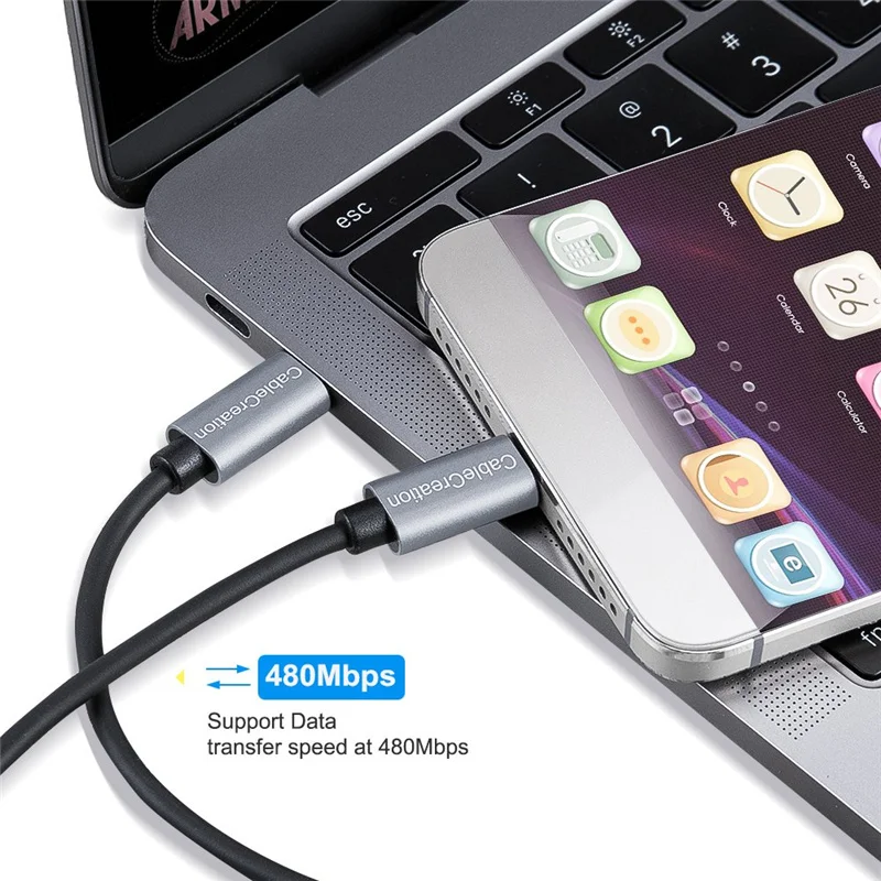 Спиральный USB C to Cable кабель Type совместимый с MacBook (Pro) длина растяжения 5 футов