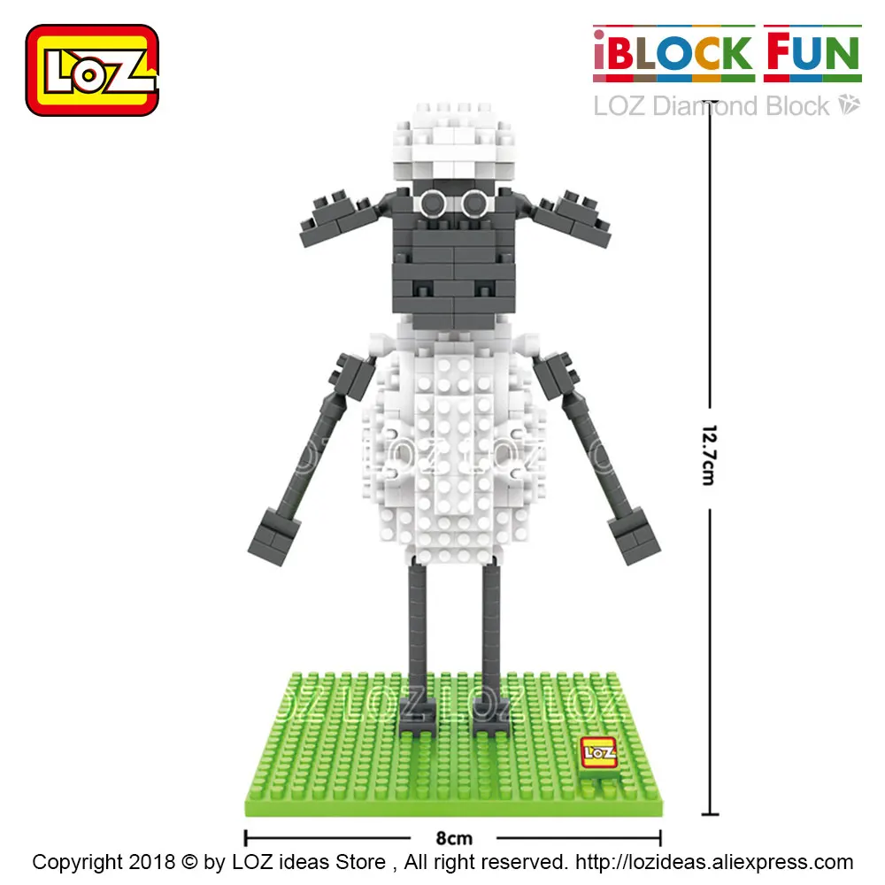 LOZ Diamond Blocks Walk Sheep мультфильм фигурка аниме животные маленькие игрушки Figuie